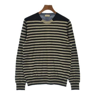 ドリスヴァンノッテン(DRIES VAN NOTEN)のDRIES VAN NOTEN ニット・セーター M 紺xグレー(ボーダー) 【古着】【中古】(ニット/セーター)