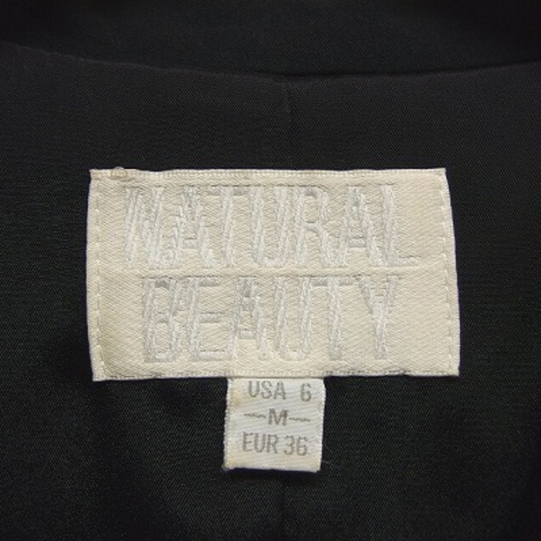 NATURAL BEAUTY(ナチュラルビューティー)のナチュラルビューティー ジャケット スナップボタン 無地 M 黒 レディースのジャケット/アウター(その他)の商品写真