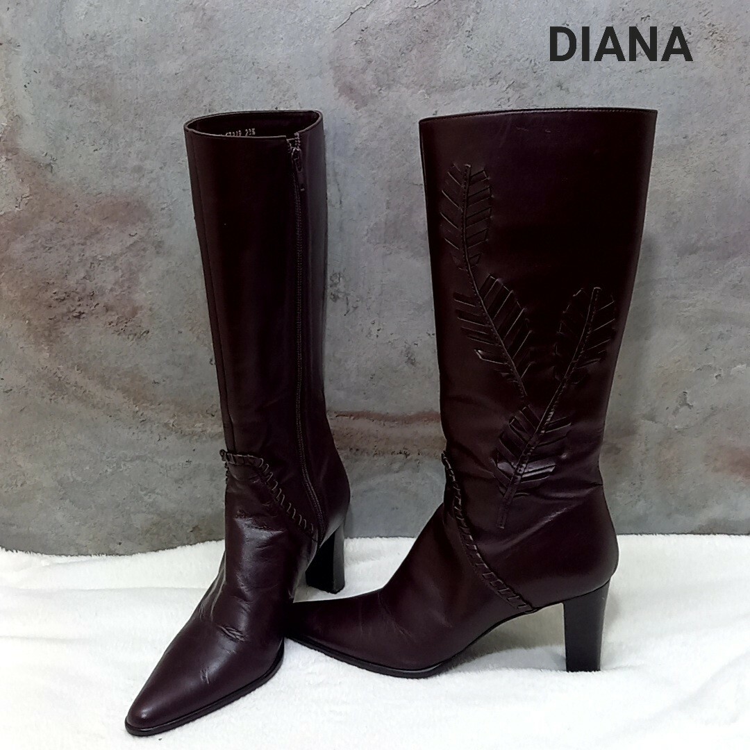 DIANA - 【美品】ダイアナ DIANA ロングブーツ レザー ブラウン サイズ