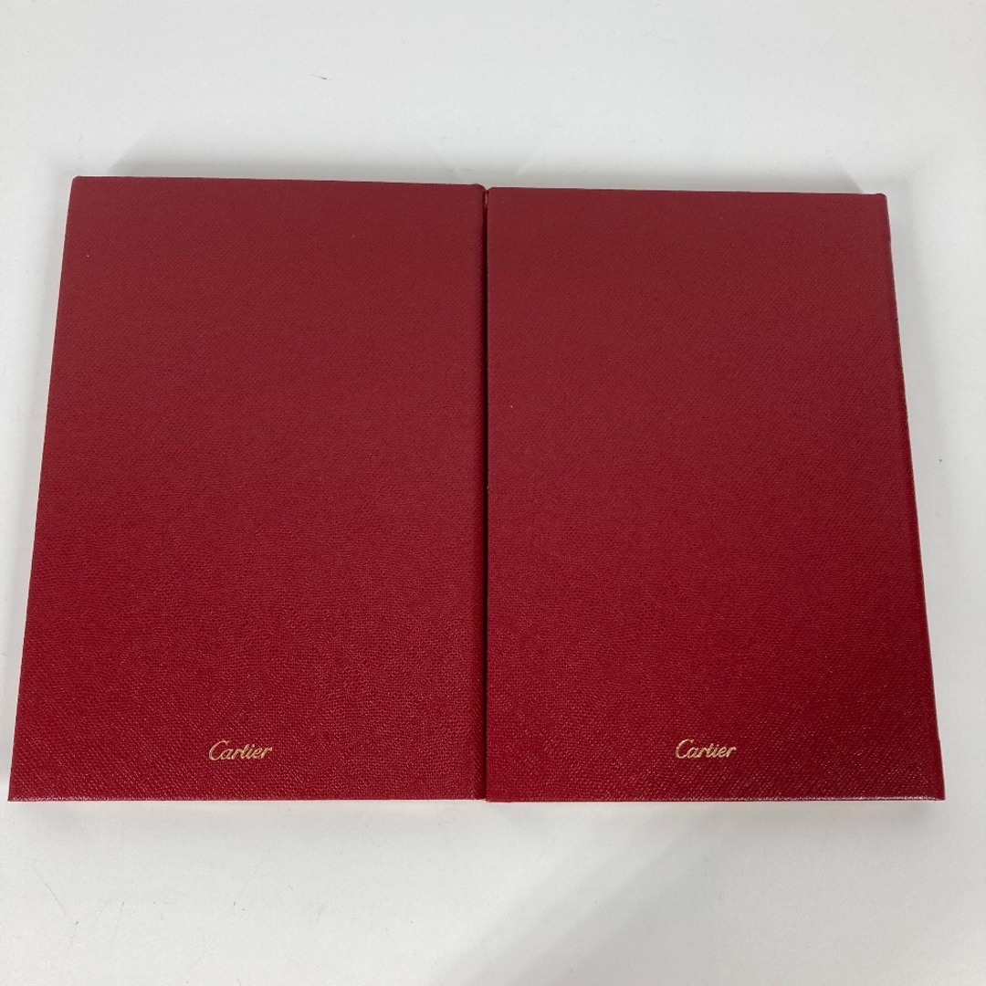 Cartier(カルティエ)のカルティエ CARTIER レオパード 豹 ヒョウ パンテール 非売品 ノベルティ 2冊セット メモ帳 ステーショナリー ノートブック レザー レッド 未使用 インテリア/住まい/日用品の文房具(ノート/メモ帳/ふせん)の商品写真