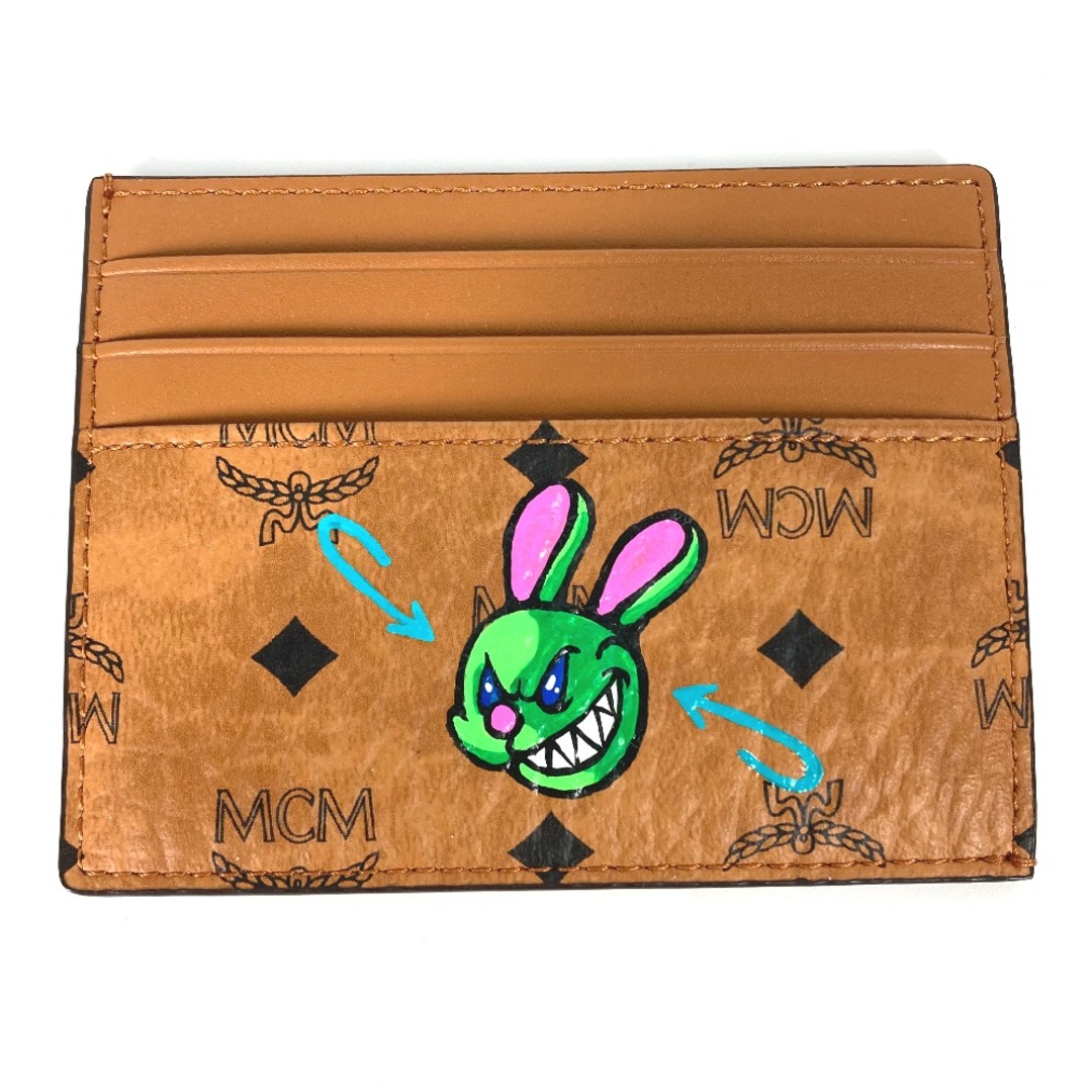 MCM(エムシーエム)のエムシーエム MCM ヴィセトス ラビット うさぎ SAMBYPEN コラボ サムバイペン 名刺入れ パスケース カードケース レザー ブラウン 未使用 メンズのファッション小物(名刺入れ/定期入れ)の商品写真