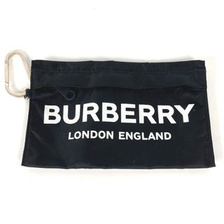 バーバリー(BURBERRY)のバーバリー BURBERRY ロゴ クラッチバッグ カバン カラビナ付き ポーチ ナイロン ブラック(その他)