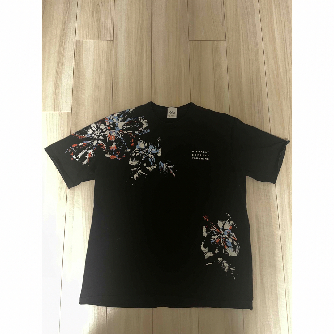 ZARA(ザラ)のZARA Tシャツ ブラック メンズのトップス(Tシャツ/カットソー(半袖/袖なし))の商品写真