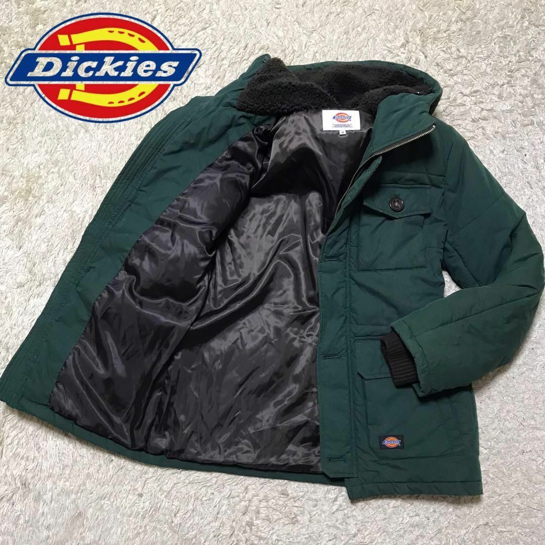 Dickies(ディッキーズ)の【人気カラー】ディッキーズ　ロゴ中綿ジャケット　カーキ　フード内ボアF858 メンズのジャケット/アウター(ブルゾン)の商品写真