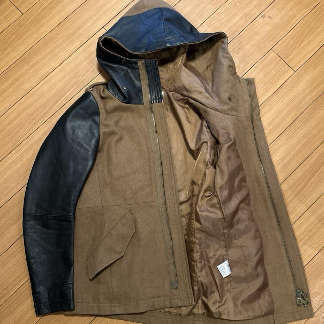 MORGAN HOMME(モルガンオム)の【MORGAN HOMME/モルガンオム】山羊革× ウール Mサイズ メンズのジャケット/アウター(ブルゾン)の商品写真