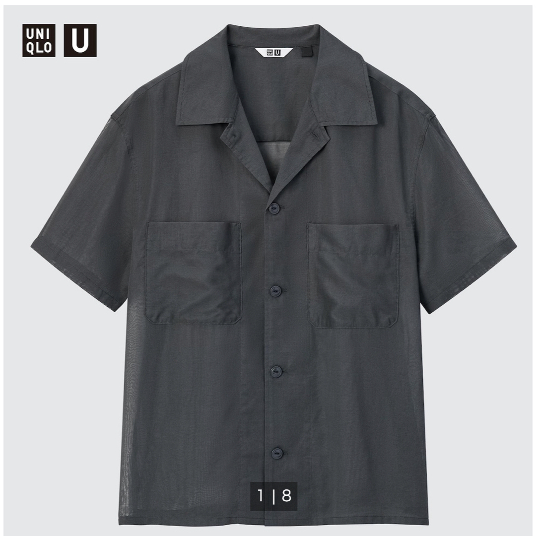 UNIQLO(ユニクロ)のユニクロU  シアーコットンシャツ レディースのトップス(シャツ/ブラウス(半袖/袖なし))の商品写真