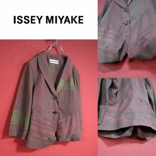 イッセイミヤケ(ISSEY MIYAKE)の【極希少】ISSEY MIYAKE 09SS 総柄 裾折り返しデザイン JKT(テーラードジャケット)