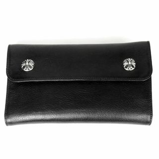 クロムハーツ(Chrome Hearts)のクロムハーツ CHROME HEARTS ■ 【 WAVE 】 ウェーブ クロスボール レザー ウォレット 財布 f20839(長財布)