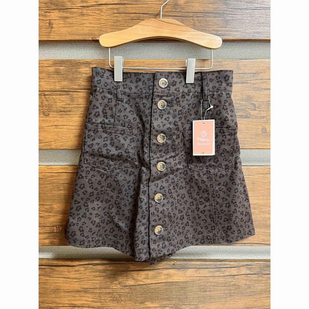 NAVY(ネイビー)のNAVYレオパ柄キュロットスカート キッズ/ベビー/マタニティのキッズ服女の子用(90cm~)(パンツ/スパッツ)の商品写真