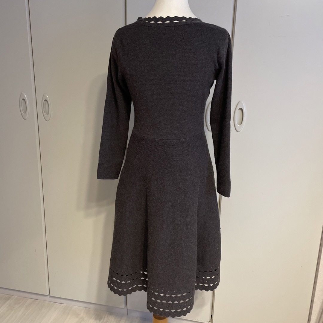 PROPORTION BODY DRESSING(プロポーションボディドレッシング)の美品　ボディドレッシングニット ２　ワンピース　グレー　M  レディースのワンピース(ひざ丈ワンピース)の商品写真