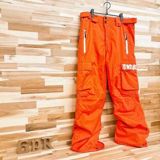 サーティーツー(THIRTYTWO)のゆるダボ【サーティーツー】32 スノボ ウェア カーゴ パンツ M オレンジ×白(ウエア/装備)