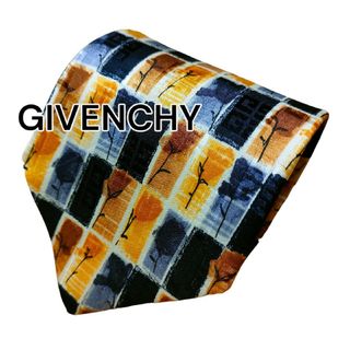 ジバンシィ(GIVENCHY)の【GIVENCHY】　ジバンシー　イエロー系　総柄　イタリア製(ネクタイ)