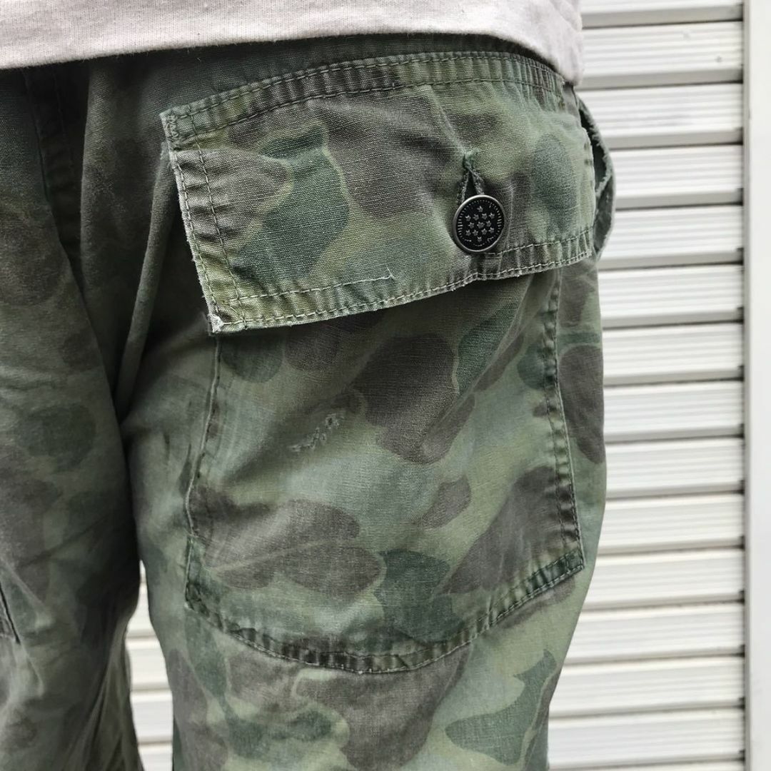 MILITARY(ミリタリー)の貴重 50s USArmy 米軍 13スター ダックハンターカモ ヴィンテージ  メンズのパンツ(ワークパンツ/カーゴパンツ)の商品写真