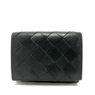 ボッテガヴェネタ(Bottega Veneta)のボッテガヴェネタ BOTTEGA VENETA コンパクトウォレット 592678 イントレチャート コンパクト財布 3つ折り財布 レザー ブラック(財布)