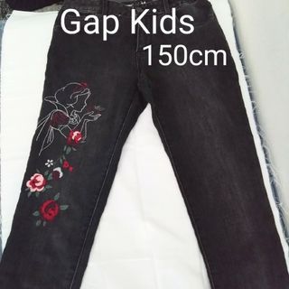 ギャップキッズ(GAP Kids)の【150cm女の子】Gap kids 白雪姫刺繍入りデニム　スキニー(パンツ/スパッツ)