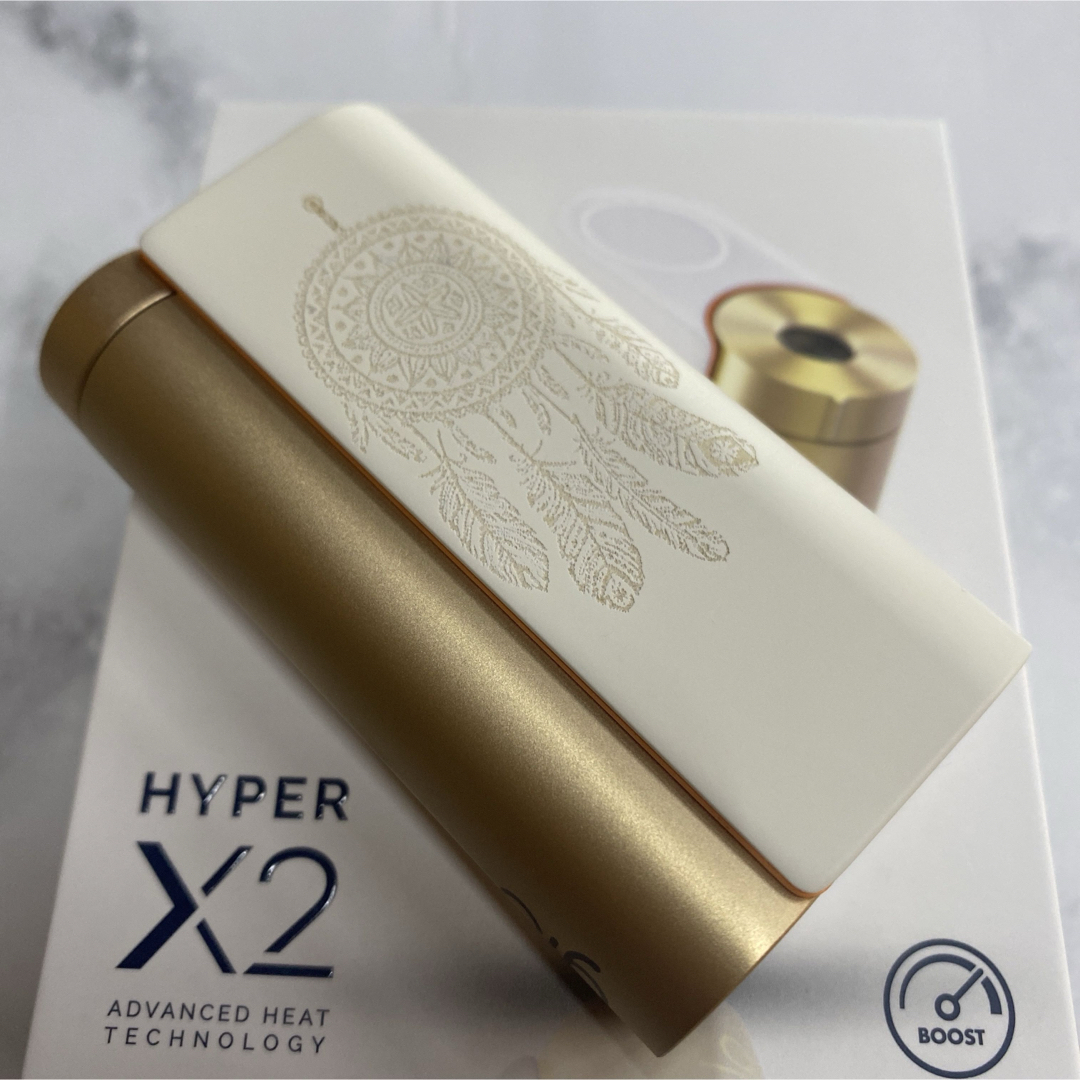 glo(グロー)のドリームキャッチャー 加工 glo hyper X2 グローハイパー本体 白 金 メンズのファッション小物(タバコグッズ)の商品写真