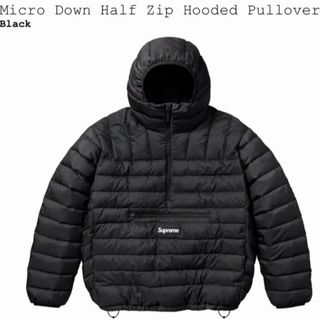 シュプリーム(Supreme)のSupreme Micro Down Half Zip Hooded XL 黒(ダウンジャケット)