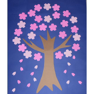 壁面飾り　特大　桜の木(型紙/パターン)