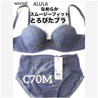 ワコール(Wacoal)の【新品タグ付】ワコール／なめらか・とろぴたブラC70M（定価¥10,890）(ブラ&ショーツセット)