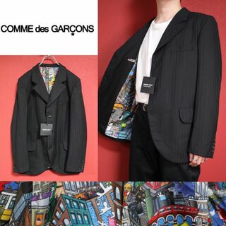 コムデギャルソン(COMME des GARCONS)の【新品未使用 / 定価10万】コムデギャルソン イラスト柄 テーラードジャケット(テーラードジャケット)