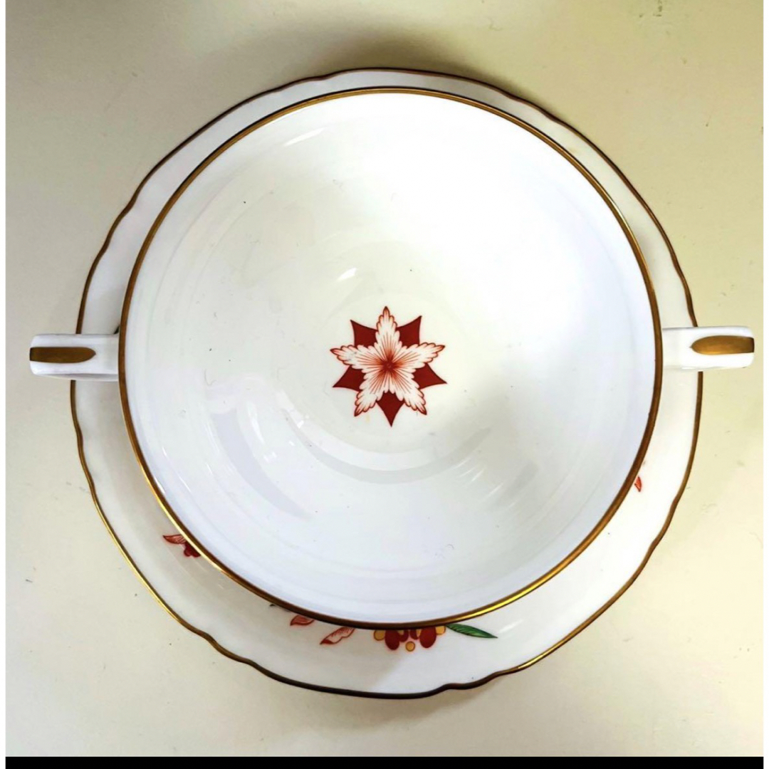 Royal Worcester(ロイヤルウースター)のロイヤル ウースター チェンバレン　Chamberlain スープカップ　２客 インテリア/住まい/日用品のキッチン/食器(食器)の商品写真