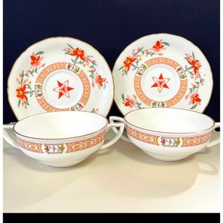 ロイヤルウースター(Royal Worcester)のロイヤル ウースター チェンバレン　Chamberlain スープカップ　２客(食器)