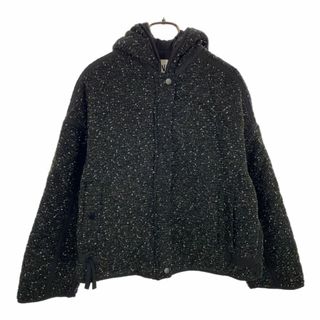 ザラ(ZARA)のザラ ツイード 中綿ジャケット S ブラック系 ZARA レディース 古着 【240211】(ダウンジャケット)