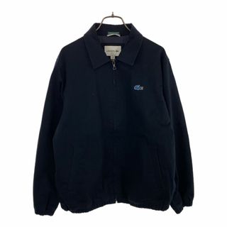 ラコステ(LACOSTE)のラコステ コットンジャケット L ブラック LACOSTE ジップ メンズ 古着 【240211】(その他)