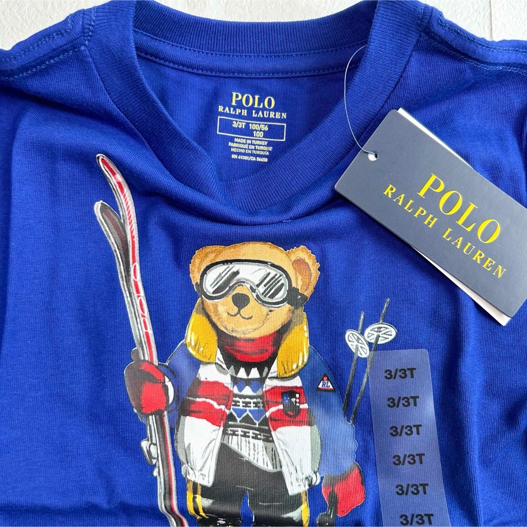 POLO RALPH LAUREN(ポロラルフローレン)のラスト1点◇ラルフローレン スキーベア長袖Tシャツ ブルー 3T/100 キッズ/ベビー/マタニティのキッズ服男の子用(90cm~)(Tシャツ/カットソー)の商品写真