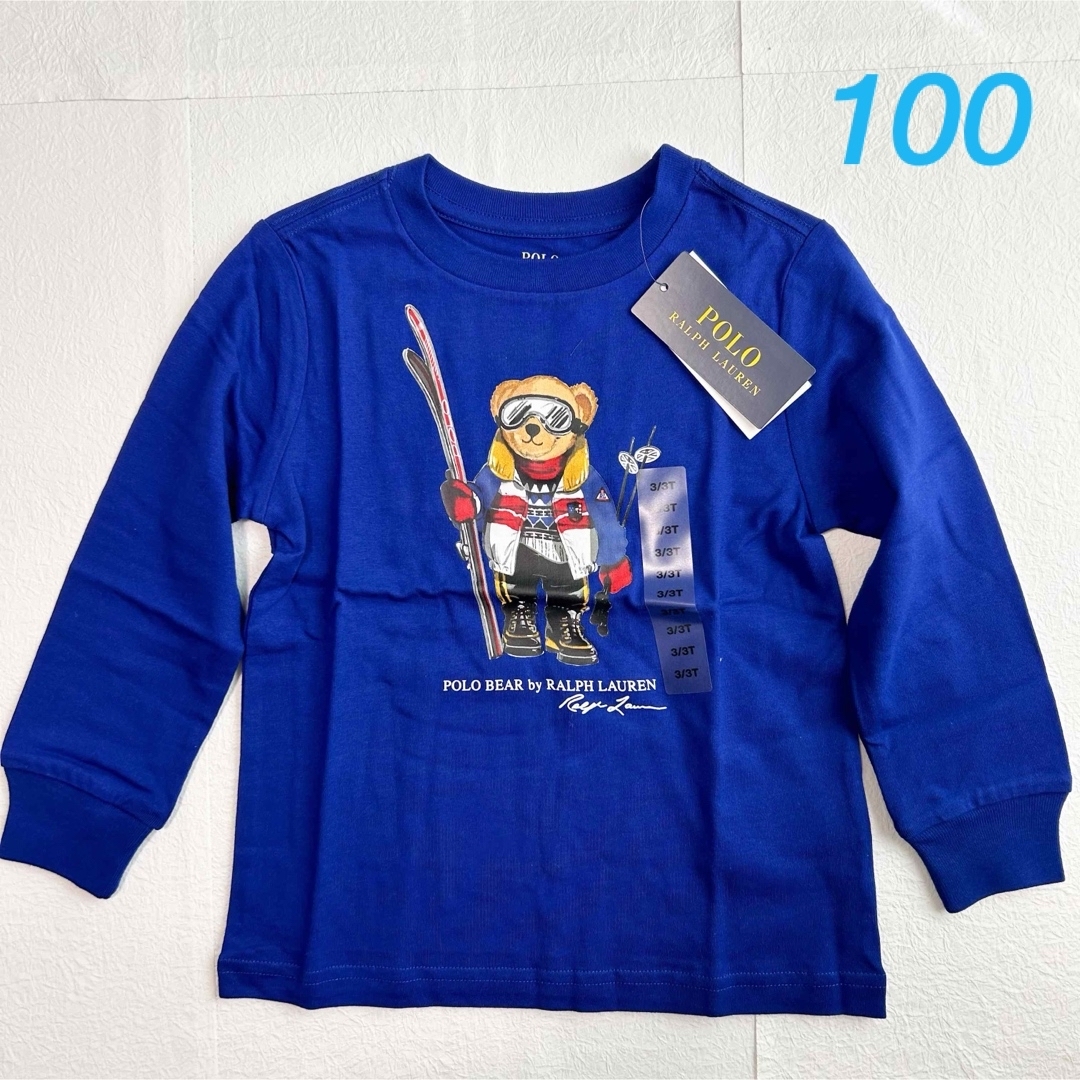 POLO RALPH LAUREN(ポロラルフローレン)のラスト1点◇ラルフローレン スキーベア長袖Tシャツ ブルー 3T/100 キッズ/ベビー/マタニティのキッズ服男の子用(90cm~)(Tシャツ/カットソー)の商品写真