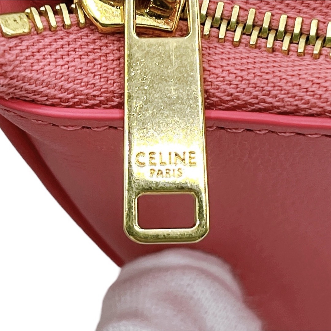 celine(セリーヌ)の極美品 セリーヌ マイクロ アヴァ レザー ポーチ ピンク レディース ブランド レディースのファッション小物(ポーチ)の商品写真