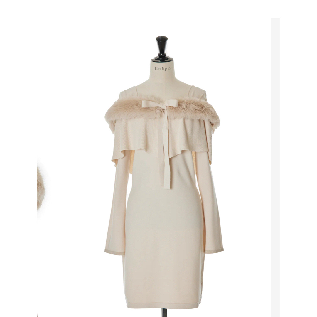 herlipto Ritz Faux Fur Mini Dress