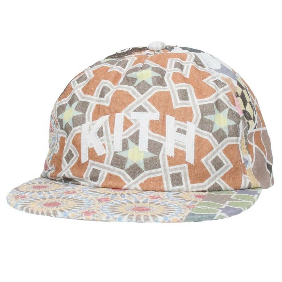 KITH(キス)のキス  5-Panel Pinch Crown Seersucker Cap ロゴ刺繍シアサッカーキャップ メンズ メンズの帽子(キャップ)の商品写真