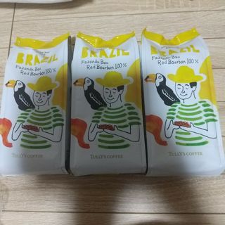 タリーズコーヒー(TULLY'S COFFEE)のタリーズ　コーヒー豆　粉　ブラジル　３袋　まとめて(コーヒー)