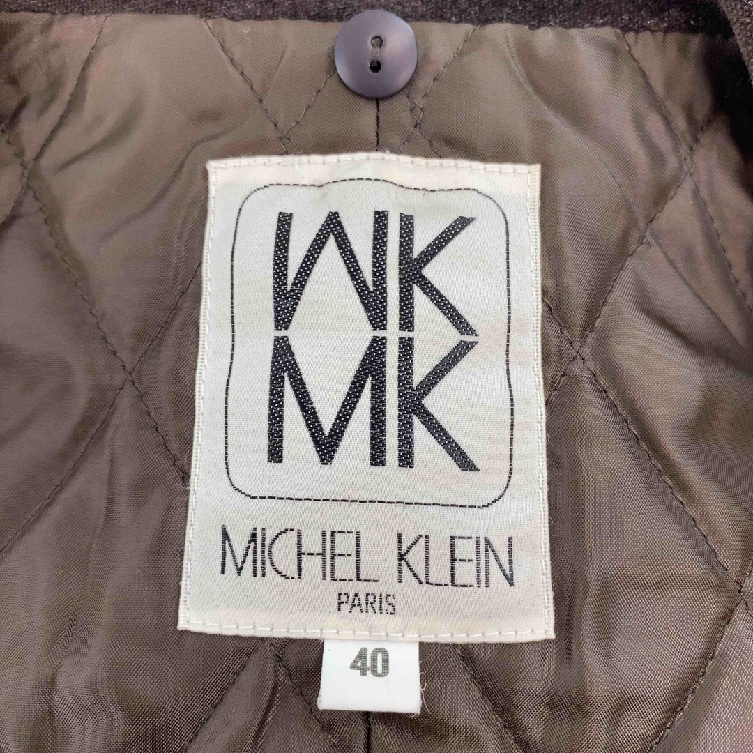 MICHEL KLEIN(ミッシェルクラン)のMICHEL KLEIN レディース ミッシェルクラン ブルゾン　ジャンパー　ベロア　ブラウン　裏地キルティング レディースのジャケット/アウター(ブルゾン)の商品写真