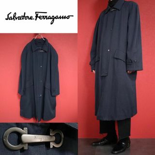 Salvatore Ferragamo - 【スペシャル】Ferragamo メタルロゴ 上質カシミヤ混 ライナー付きコート