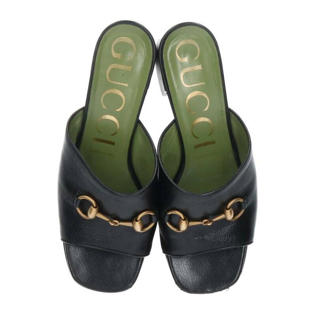 Gucci(グッチ)のグッチ  602390 ホースビットサンダルヒールミュール レディース 38 レディースの靴/シューズ(ミュール)の商品写真