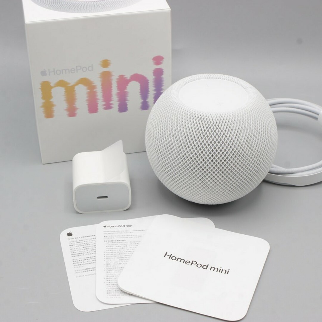 【美品】Apple HomePod mini MY5H2J/A ホワイト スマートスピーカー ホームポッドミニ アップル 本体 | フリマアプリ ラクマ