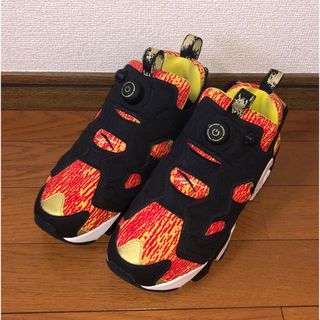 リーボック(Reebok)の24.5cm 良品 REEBOK INSTA PUMP FURY 黒 黄 og(スニーカー)