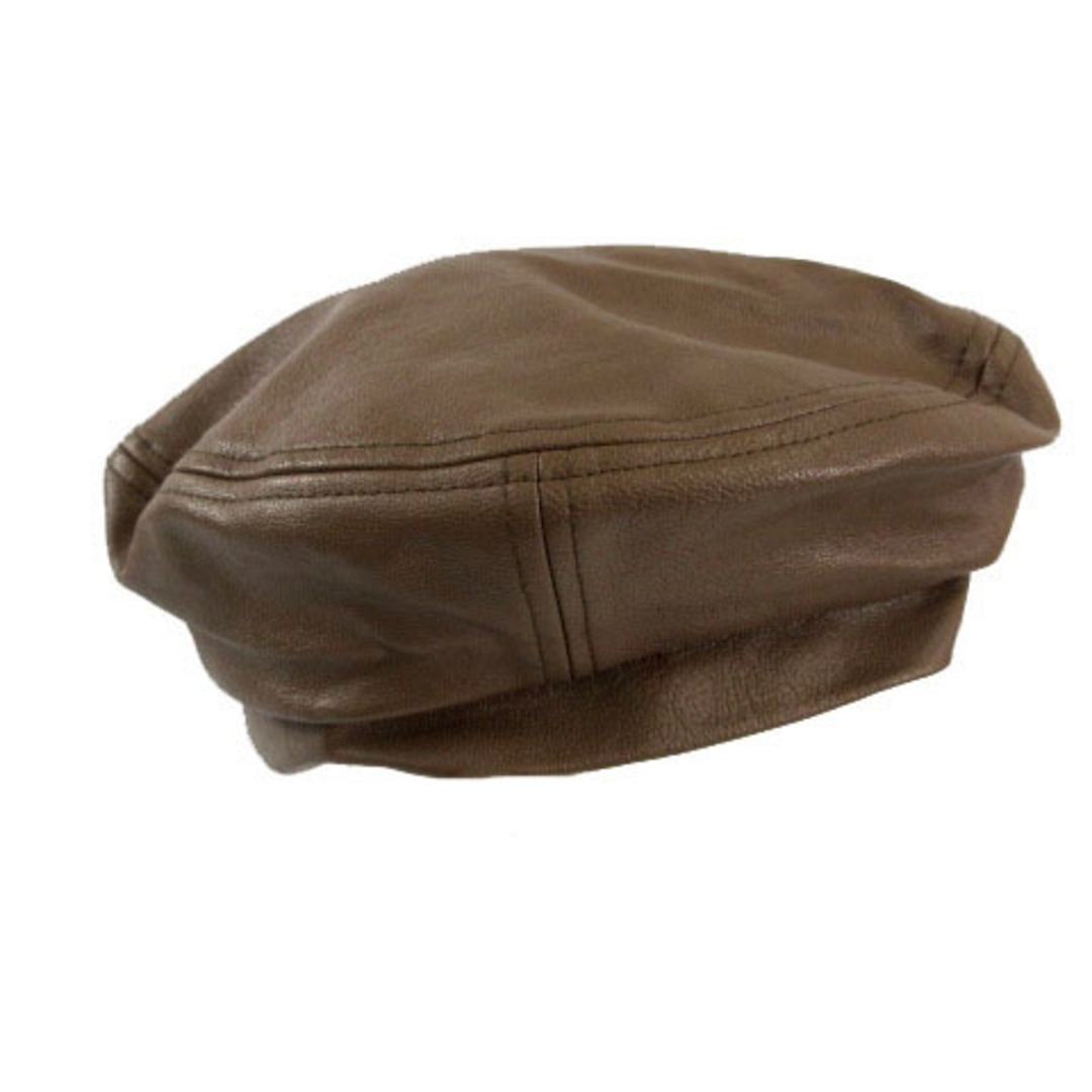 SLY(スライ)のスライ SLY ベレー帽 帽子 フェイクレザー ブラウン 茶 FREE レディースの帽子(ハンチング/ベレー帽)の商品写真