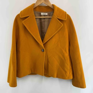 SWING スウィング　オレンジ　ビタミンカラー　ショート丈コート　羊毛70％アンゴラ20％カシミヤ10％　サイズ42(ピーコート)