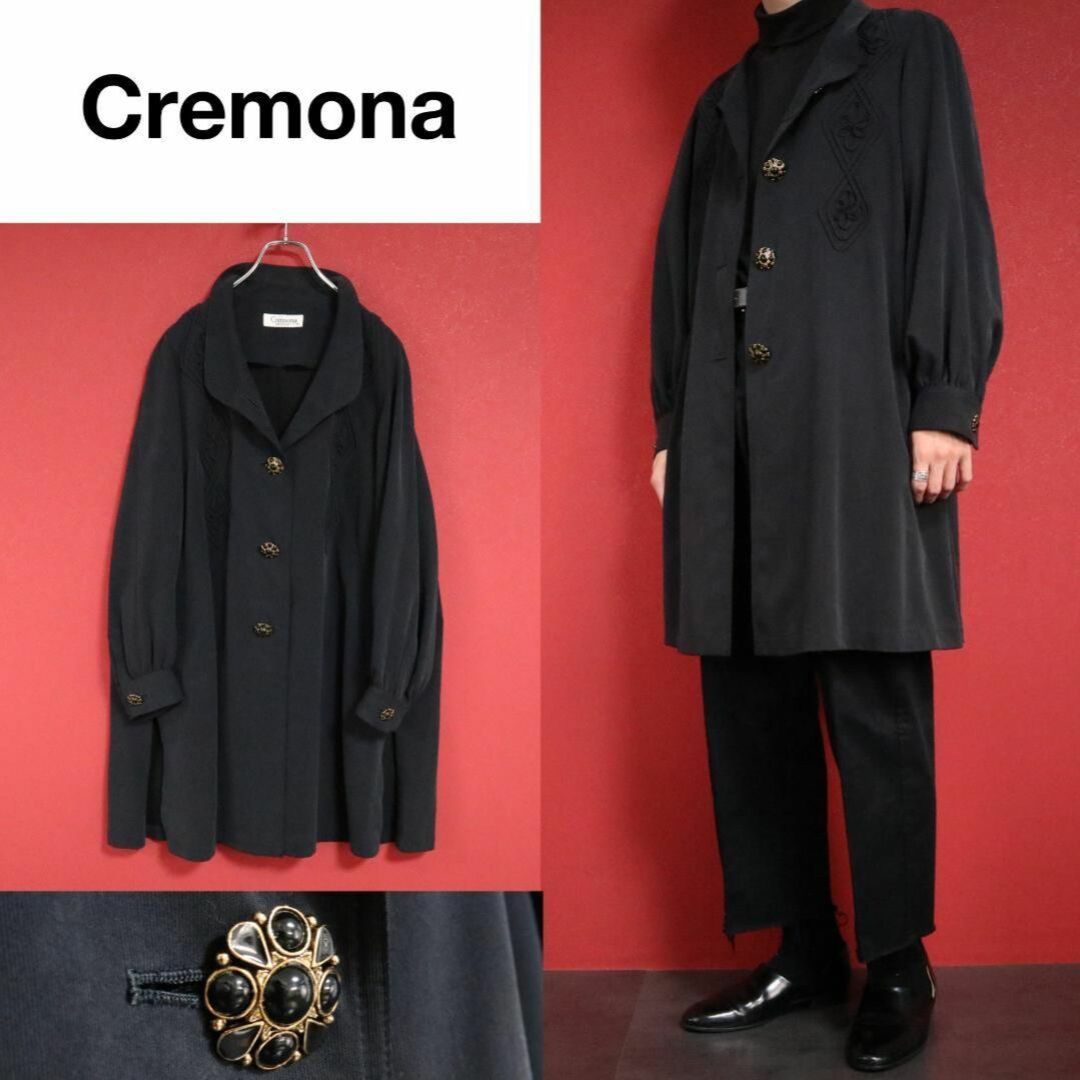 【希少デザイン】Cremona ロングシャツ コート ユニセックス着用可 レディースのジャケット/アウター(その他)の商品写真