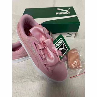 さわとも様　PUMA  スニーカー　リボン　ピンク　22.5CM(スニーカー)