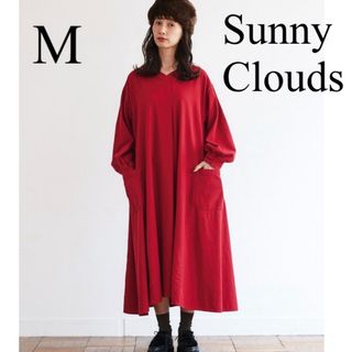 サニークラウズ(Sunny clouds（FELISSIMO）)の美品　Sunny Clouds　サニークラウズ　Kazumiの赤いワンピース　M(ロングワンピース/マキシワンピース)