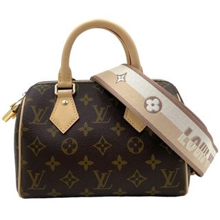 ルイヴィトン(LOUIS VUITTON)のLOUIS VUITTON ルイヴィトン 2WAY モノグラム スピーディバンドリエール20 ミニハンドバッグ ショルダーバッグ 肩掛け 斜め掛け 小さめ ブラウン 茶 鞄 かばん M46222    ベージュ ゴールド金具 レディース 美品【中古品】(ショルダーバッグ)