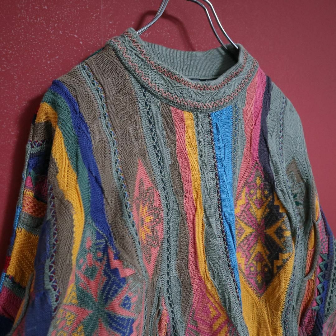 スペシャル】coogi クージー 原色系 立体構造 編込み 3Dニット スペシャル】coogi クージー 原色系 立体構造 編込み 3Dニット