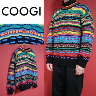 クージー(COOGI)の【スペシャル】coogi クージー 原色系 派手柄 立体構造 編込み 3Dニット(ニット/セーター)