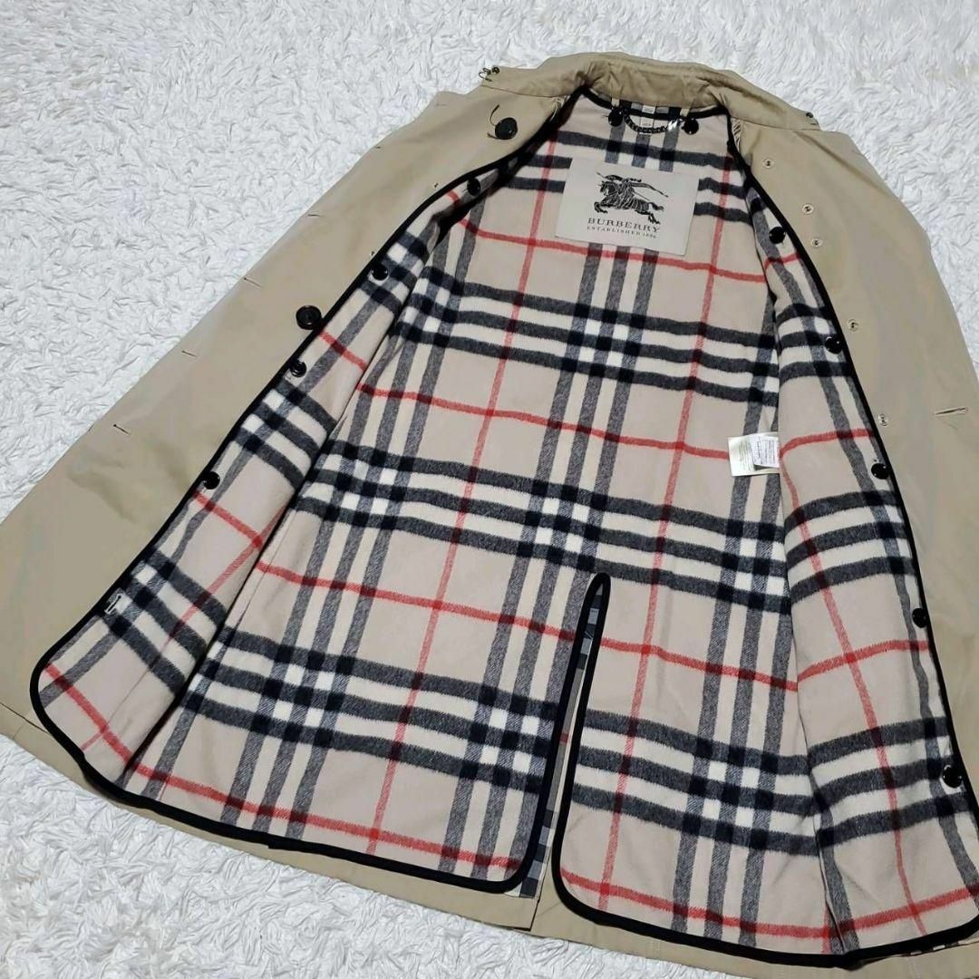 BURBERRY(バーバリー)の美品 M バーバリー トレンチ ベージュ カシミヤ 大判 ノバチェック ライナー レディースのジャケット/アウター(トレンチコート)の商品写真