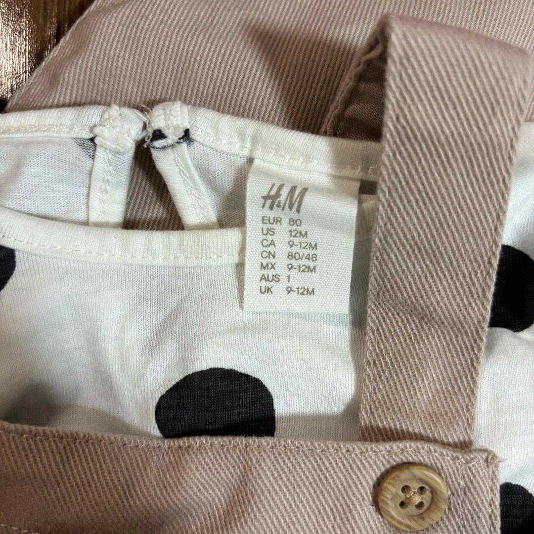 H&M(エイチアンドエム)のH&M ジャンパースカート　トップス　セット　80cm 美品 キッズ/ベビー/マタニティのベビー服(~85cm)(その他)の商品写真
