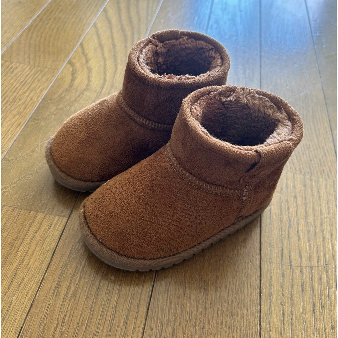 ムートンブーツ　ブラウン　14センチ キッズ/ベビー/マタニティのベビー靴/シューズ(~14cm)(ブーツ)の商品写真
